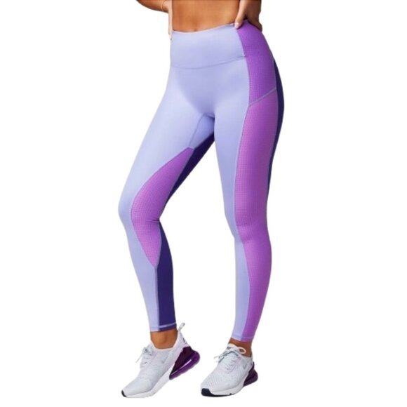 Women's M NWT Fabletics Motion365+ High-Waisted Shine Legging Purple - Picture 1 of 10